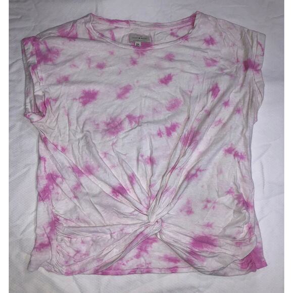 LUCKY BRAND women's pink tie dye t shirt size medium - Picture 1 of 5